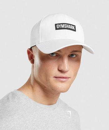 Czapki Męskie Gymshark Snapback Białe | PL 3259OKI